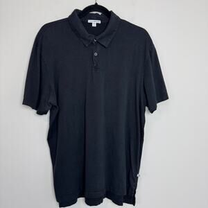 Standard James Perse Black Estilo Polo Size 3 - Large 100% Supima Cotton